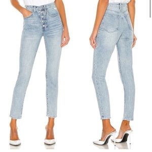 NWT WeWoreWhat Danielle High Rise Vintage Straight- Spring St Hole 24